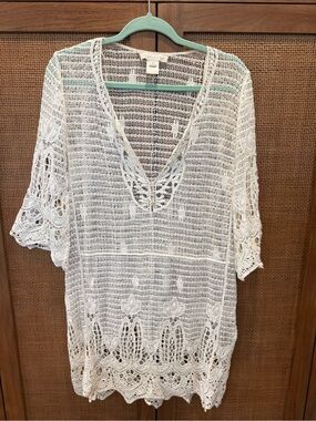 Crochet Cover-Up Tunic - White